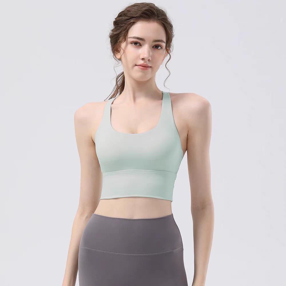 

2024 Женский топ для йоги с фиксированной грудной вставкой - Дышащий, приятный к коже, средней и высокой степени поддержки, одежда для фитнеса и пилатеса Extra Large