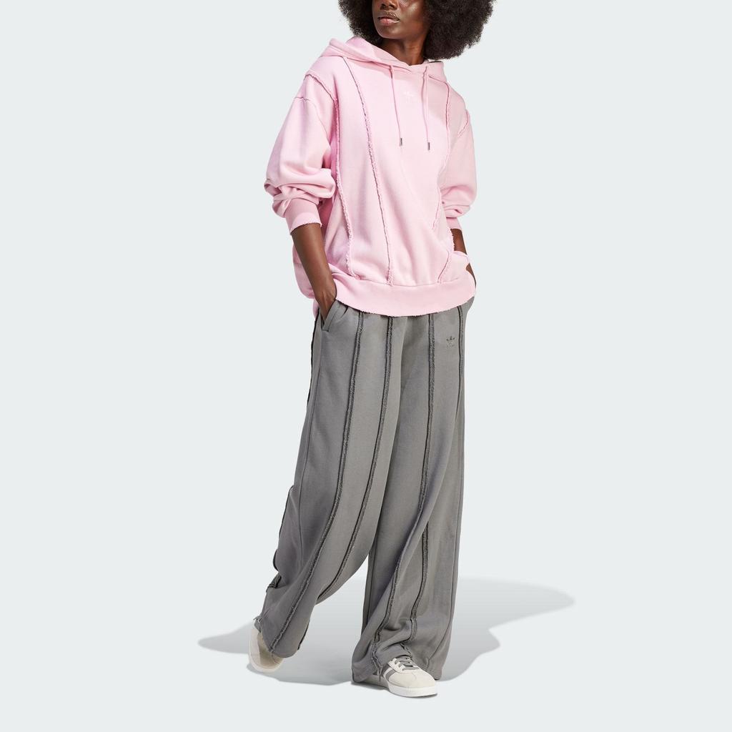 adidas Felpa con cappuccio originale effetto invecchiato da donna top rosa IY9026