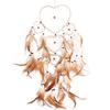 Brown Dreamcatcher Feather Bead Wall Decor Handmade Dream Catcher Wind Chime Ornament Dreamcatcher Ornament Car Home Decoration