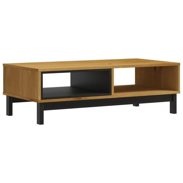 VidaXL Table basse FLAM 100x50x32,5 cm bois de pin massif 357822