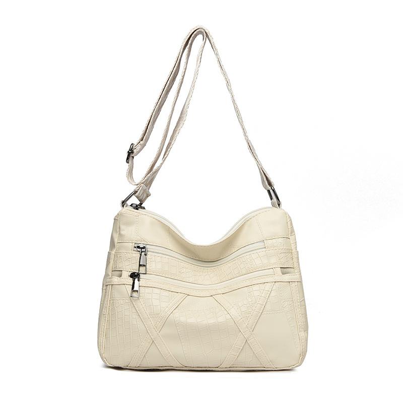 

Модная сумка через плечо, сумка на одно плечо, ретро и мягкий рюкзак среднего возраста, вместительная сумка для мам бежевый