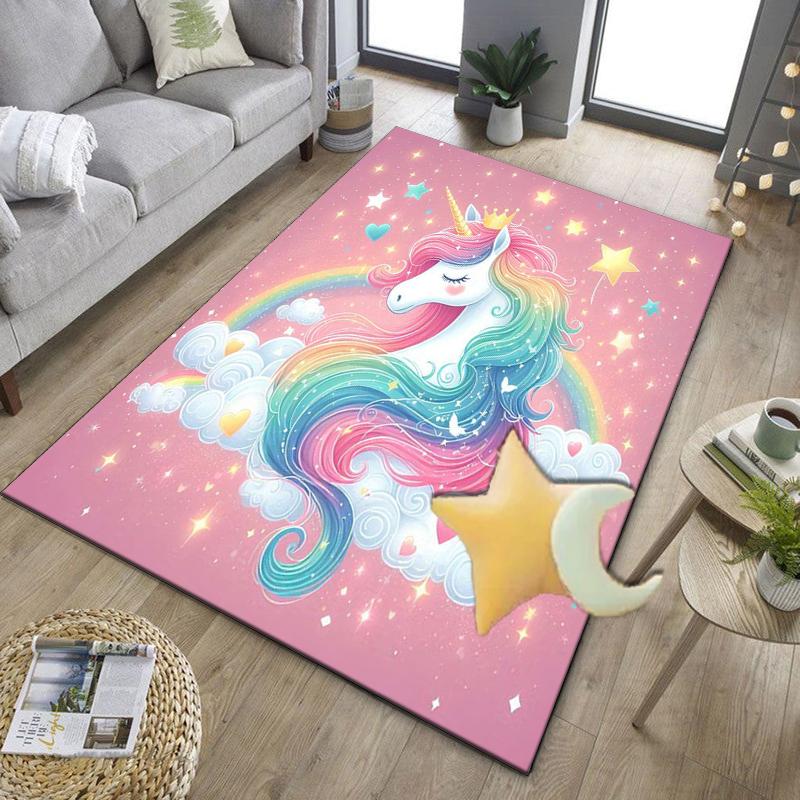 Magical Unicorn Fantasy Office Rug Chair Mat, Entryway Carpet, Suitable for Front Door, Bedroom, Living Room, Desk, Holiday Gift
