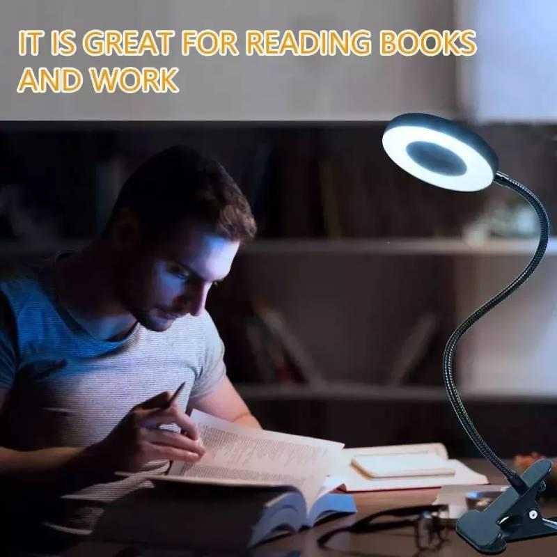 Premium Black Led Desk Lamp With Eye-caring Features For Students And Reading