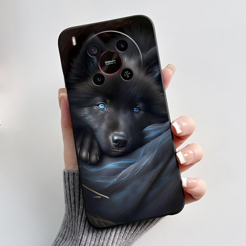Case For ZTE Blade V70 Max / Nubia V70 Max Phone Case Black Soft Silicone Shockproof Cover Luxury Cute Love Rabbit Funny Casing