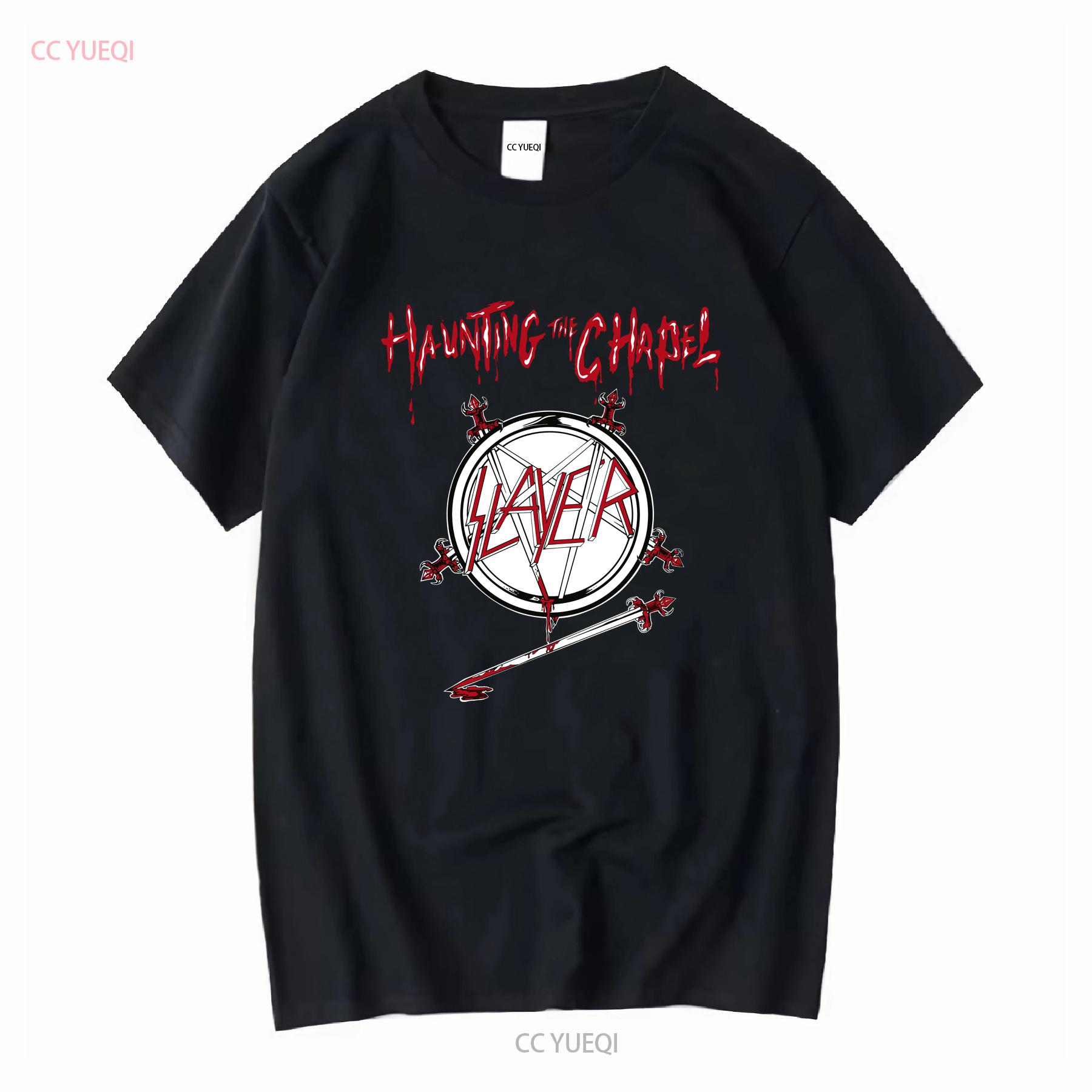 

Slayer Haunting The Chapel T Shirt Mens Medium M Heavy Metal vintage Washed Stretched homme streetwear designer clothes Unisex 4XL