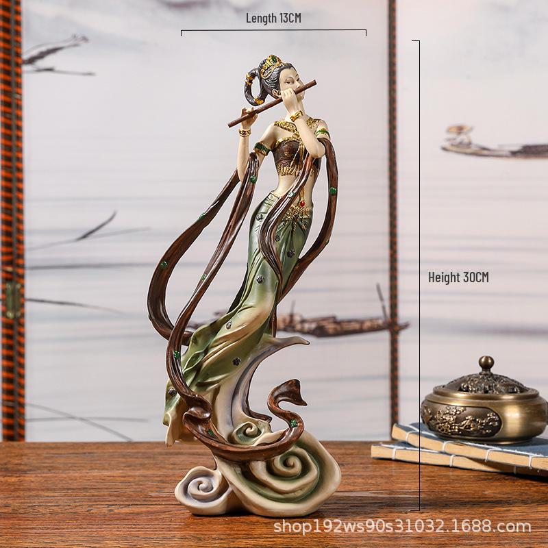 Elegant Retro Chinese Art Decor: Ladies' Ancient Figures for Living Room and Porch