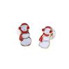 European American Christmas Snowman Stud Earrings - Simple Sweet Design