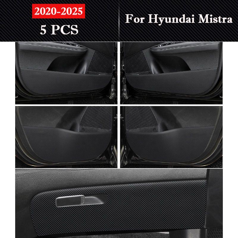 For Hyundai Mistra 2020 - 2026 Car Door Anti-kick Pad Leather Interior Protection Anti-dirty Decor Stickers Auto Accessories