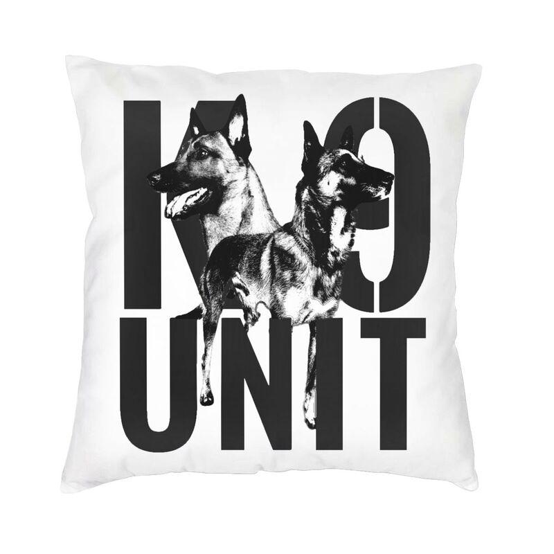 Luxury K9 Team Malinois Cushion Cover Polyester Belgian Shepherd Dog Throw Pillow Cases Living Room Home Decoration Pillowslip