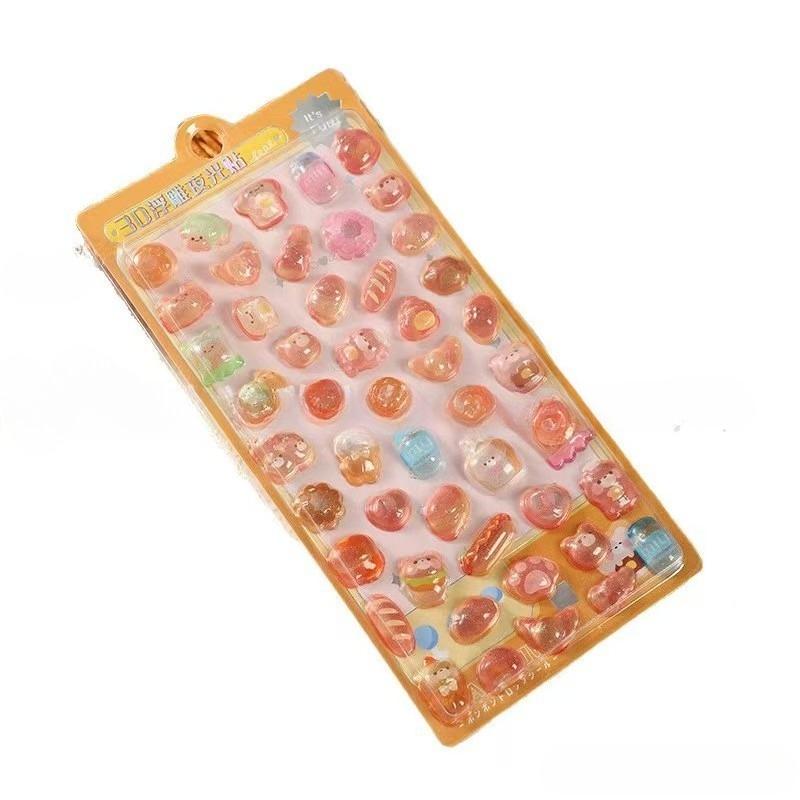 Cartoon 3D Floating Fun Stickers Crystal Diamond Children's Decorative Stickers 3D Stickers Cute Relief Stickers for Girls