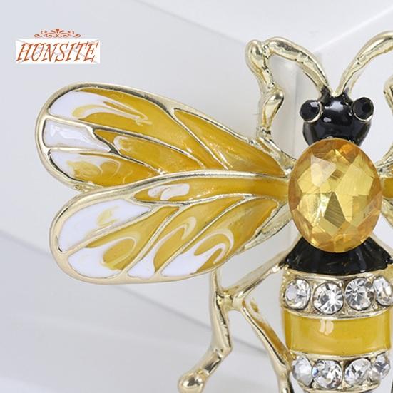 Bee Brooch Pin Sparkling Rustproof Corrosion Resistant Large Insect Brooch Pin Fashion Dress Coat Accessories