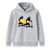 Kids Boys Girls Hoodie, Funny Sloths Ride Scooter Hold Surfboard Print Casual Long Sleeve Pullover Hooded Sweatshirt for Youth Children Daily Wear