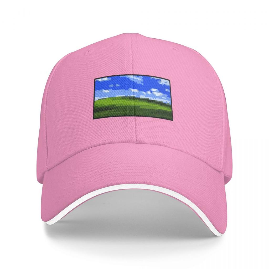 XP wallpaper pixel art Baseball Cap Cosplay Custom  hiking hat Mens Hats Womens