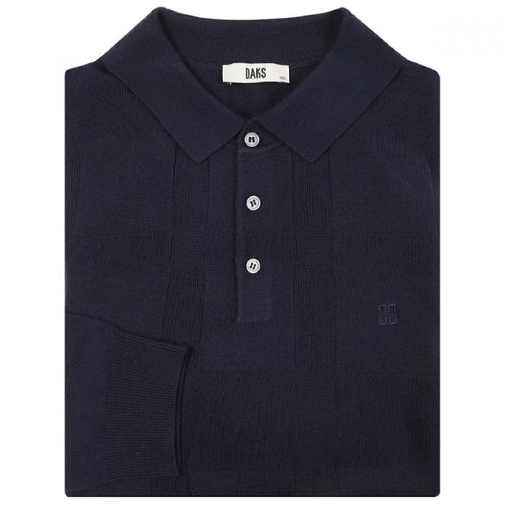 Daks 26ss Wool Blend Big Check Collar Knit Dmp1swtl201n1 95