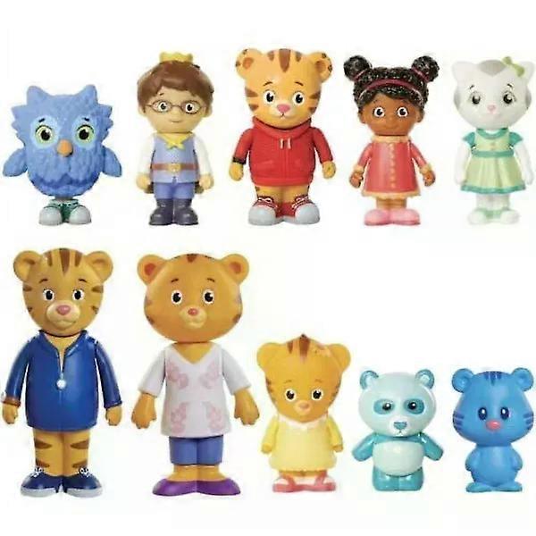Set di Figure Amici e Famiglia del Quartiere di Daniel Tigro (Confezione da 10)
