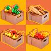Ylutex Supermarket Food 191 Pieces Hot Dog Cart Mini Veggie Pan Turkey Carrot Sausage Food Basket Building Blocks Toy Set Compatible with Lego City