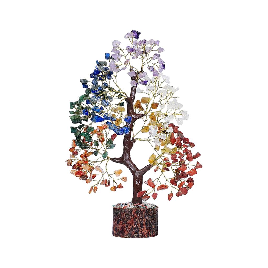 Stone Decor Natural Artificial Tree Crystal Tree for Positive Energy Meditation Accessories FengShui Decor 7 Chakra Tree of Life