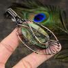 Labradorite, Moonstone Copper Wire Wrap Jewelry Pendant 2.44" l2R56
