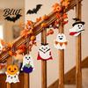 Ghost And Pumpkin Decor Halloween Wooden Hanging Sign with Hemp Rope Cute Outdoor Pendants for Home Party Wall Decorations Holiday Art