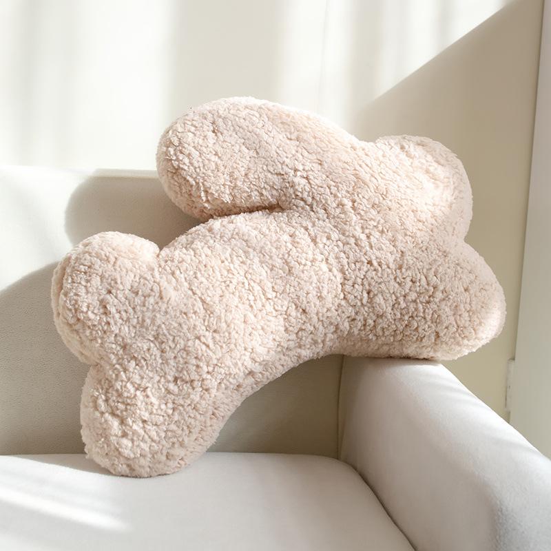 Rabbit Shaped Plush Pillow Nordic Style Special Shaped Decorative Cushion Sofa Bedside Pillow Living Room Chair Back Cushion
