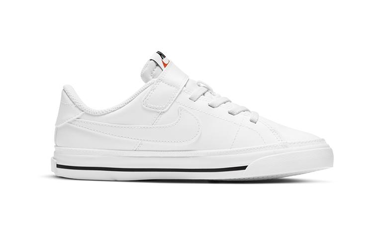 Nike Court Legacy Slip Resistant Cushioning Balance Low top Skateboard Shoes White Children Aged 3 7 Years Old DA5381-100