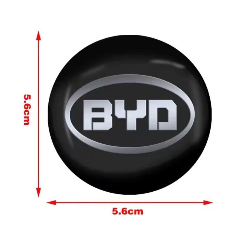 4PCS Car Wheel Center Hub Caps Cover Sticker Decals For BYD Atto Yuan Plus Song Plus Seal Seagull Dolphin Sealion Accessories