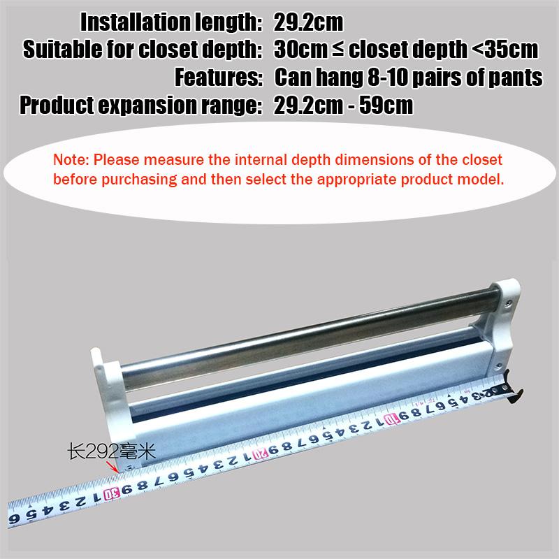 

Выдвижная вешалка для шкафа, выдвижные вешалки для одежды с верхним креплением для шкафа, экономящая место вешалка для брюк