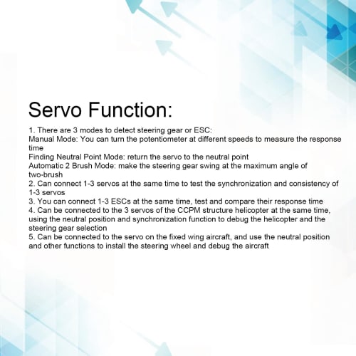 Servo Controller Motor Servo Tester 3 Modes CCMP Consistency Master Speed ??Controller ESC Checker for RC Car Boat