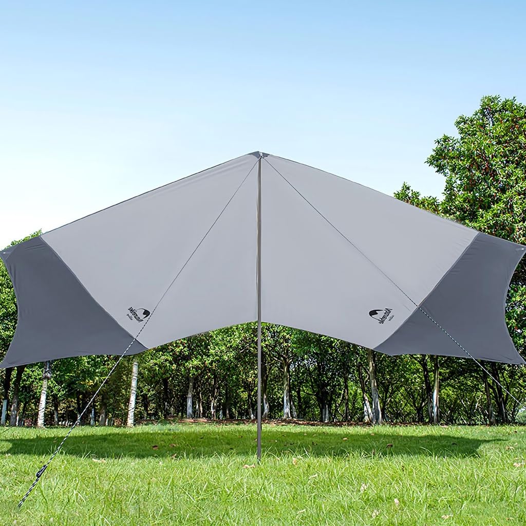 Naturehike Kempingová plachta Vodotěsná Lehká markýza pro stany Kempingová podložka s úložným vakem Hexagon Voděodolná sluneční clona Venkovní sluneční clona Camping Sun
