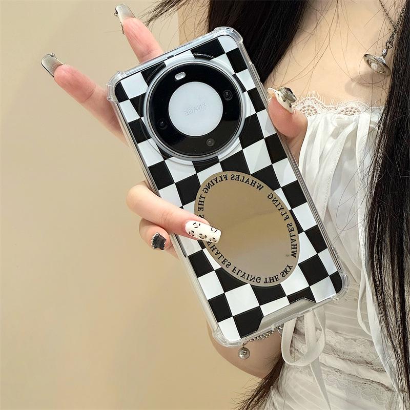 Zhitai P60 Chessboard Mirror Case for Huawei Mate60, 50/40Pro, Nova11/10/9/8