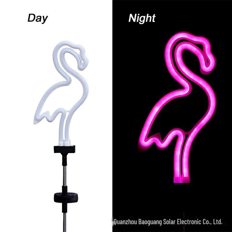 Flamingo LED Solar Garden Light: Outdoor Lawn and Courtyard Decoration