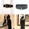 Waist Fashionable Wide Belt For Women Featuring A Square Buckle For Trendy Styles