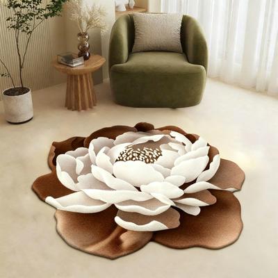Fußmatte Rutschfestes Floralmuster Teppich 3D Realistisches Muster Badematte Super Saugfähig Duschmatte Schnelltrocknend Weicher Teppich