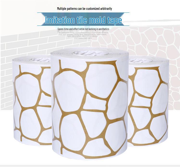 Seamless Porcelain Tile Look: Art Spray & Textured Paint Grid Mold