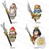 Anime Cartoon Three Kingdoms Cao Cao Sun Quan Liu Bei Characters Building Blocks Accessories Toys Children's Christmas Gift