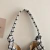 Underarm Bag Women's Large Capacity Plaid Tote Bag Commuter Shoulder Bag