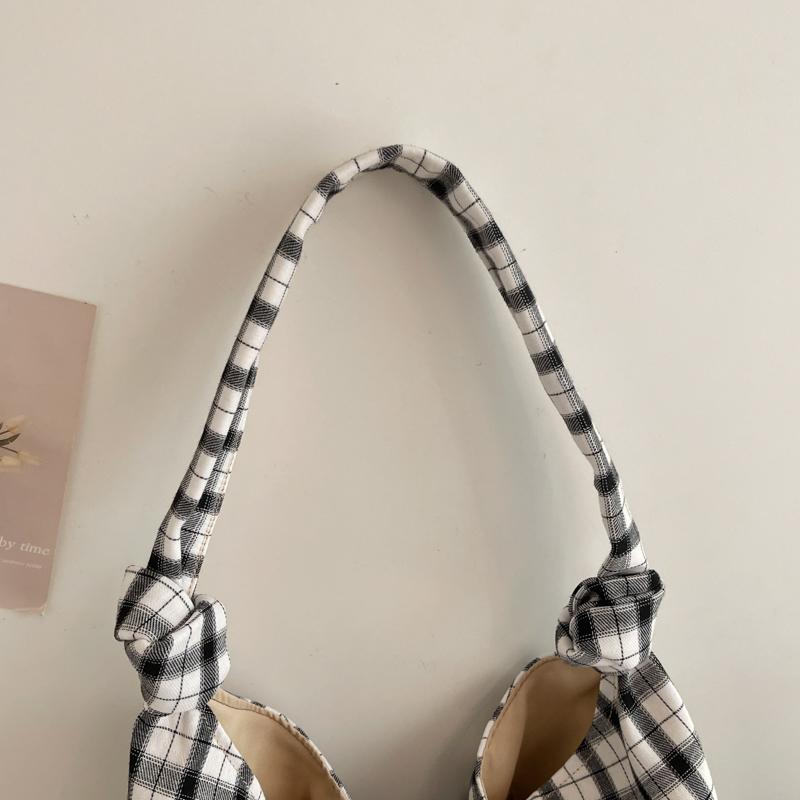 Underarm Bag Women's Large Capacity Plaid Tote Bag Commuter Shoulder Bag