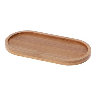 Vassoio di Bambù di Forma Ovale Vassoio per Vaso di Piante Grasse Vassoio Sottovaso Piatto per Piante Design Elegante per Mini Piante Bonsai Vaso Supporto