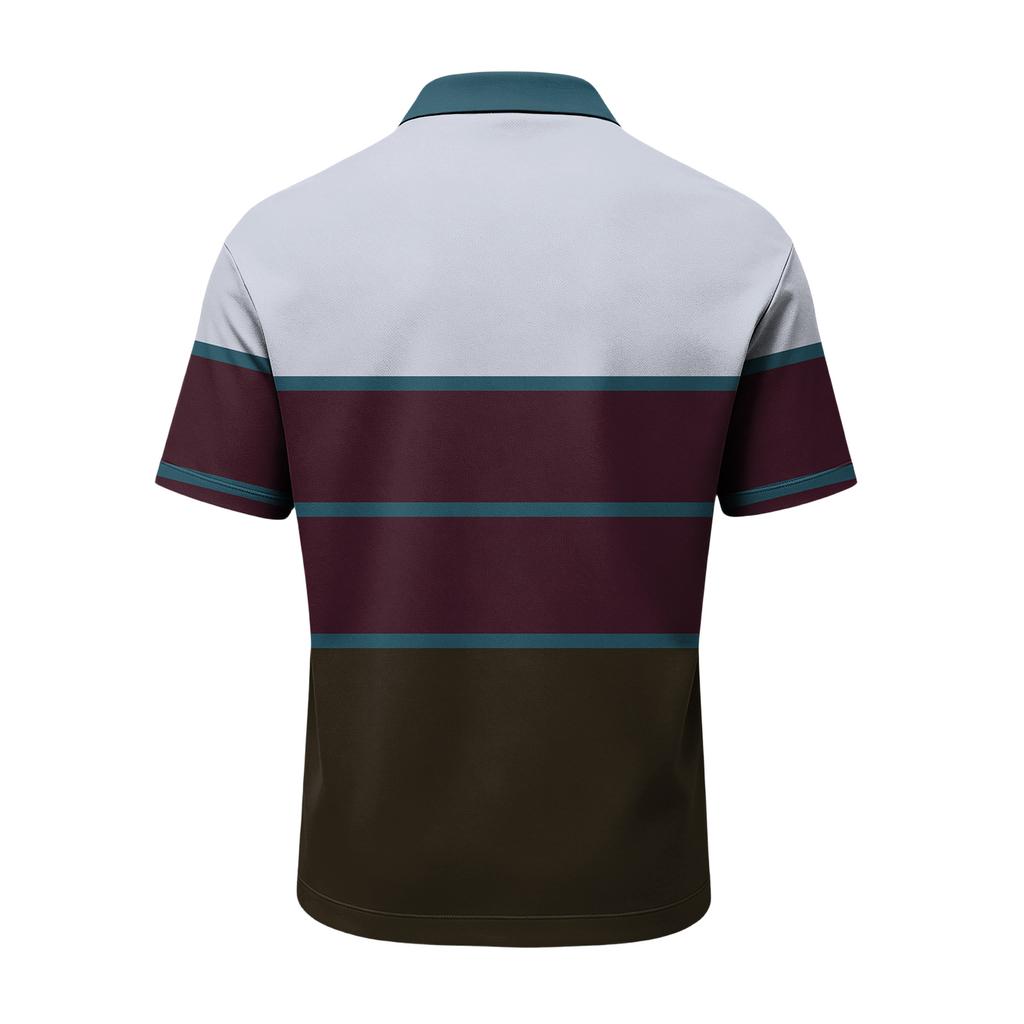 Men's Casual Quick Dry Mesh Polo Shirt Golf Shirt Breathable Lightweight Sport Tee with Button Placket and Short Sleeves