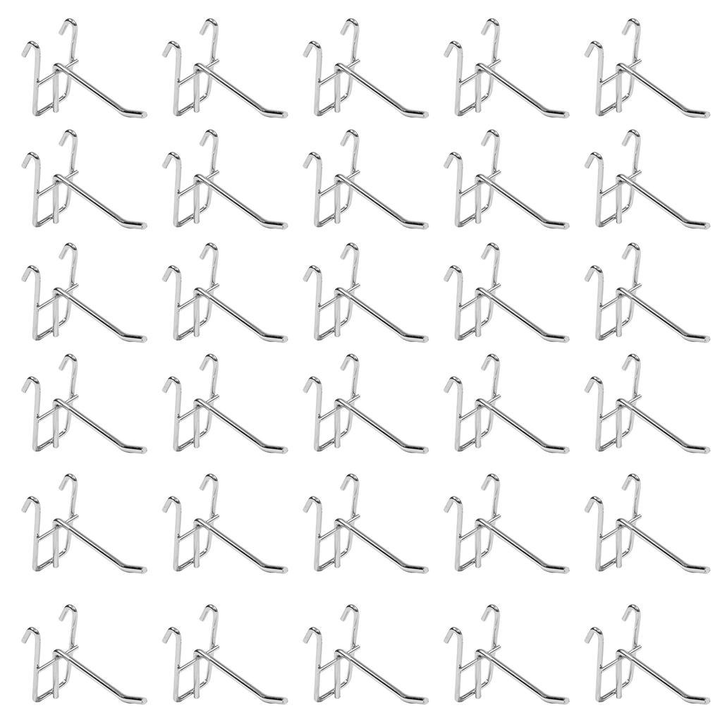 East Leaf Net Hooks, Mesh Panel Hooks, Hanger Storage, Wall Mount, Set of 30, 30mm Pitch, L50mm