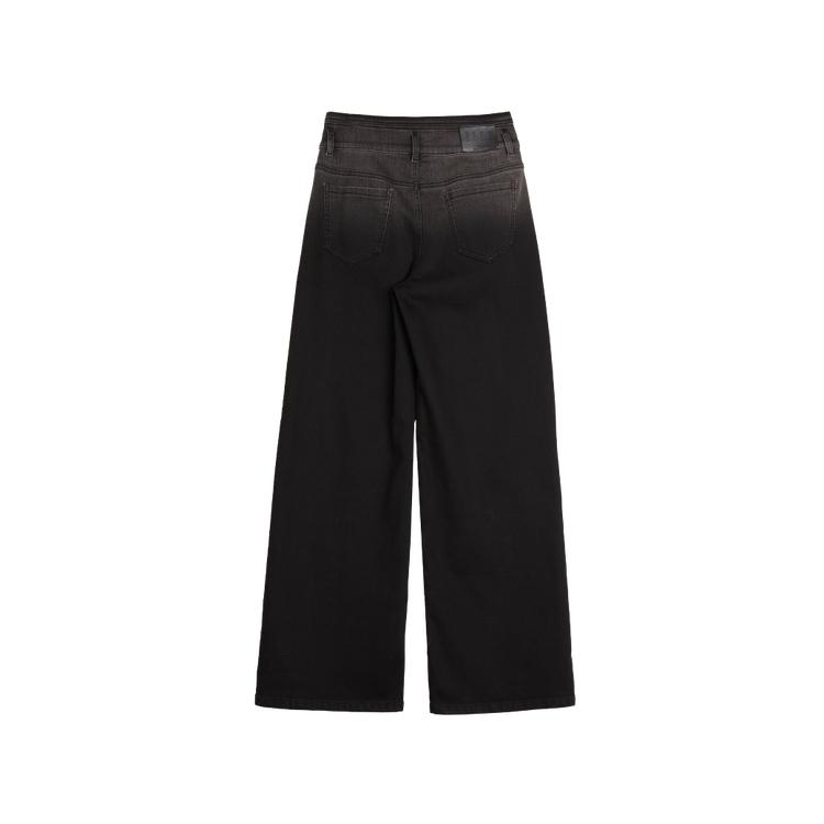 ELLE Loose Comfortable Wide Leg Jeans Women bottoms Black EQ40239