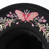 Elegant Round Top Bucket Hat With Bohemian Print And Wide Brims Music Festival Hat Fashion Acessory For Photo Props