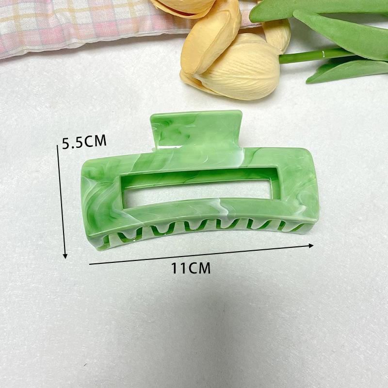 New Hot-Selling Imitation Marble Square Hair Clip Hair Accessory Summer Fashion Updo Back of Head Vacation Shark Clip