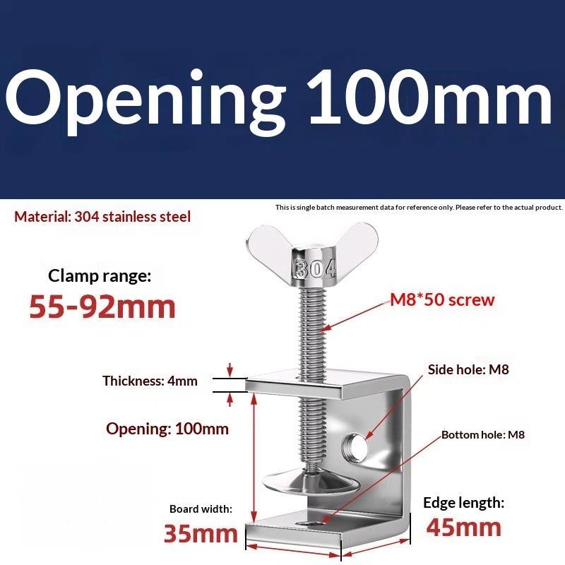 Galvanized Carbon Steel Tiger Clamp Multiple Shapes Open Height 20-130Mm Thickened Material Fixed Fixture Clamping Device