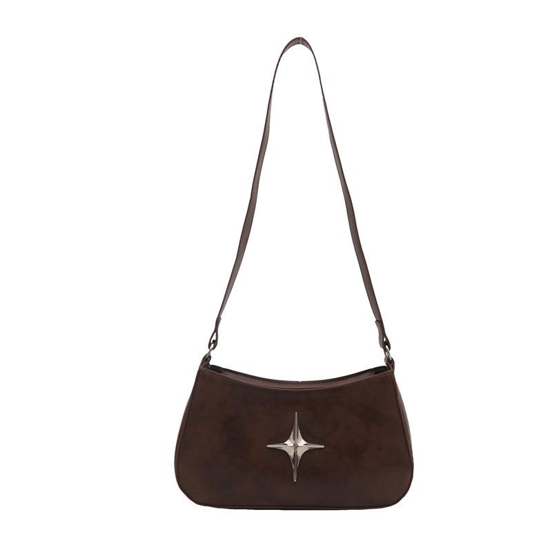 Chic Urban Minimalist Handbag For Women Featuring Unique Material And Modern Design кофейный