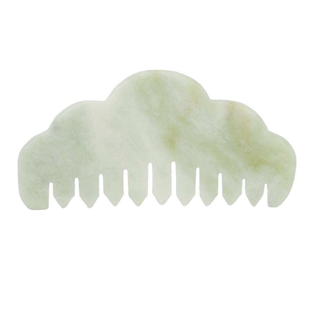 Natur Jadekamm Kopfhautmassagegerät Werkzeug Gesundheitswesen Kahlheitsresistenz Guasha Kamm
