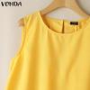 VONDA Summer Outfits Women Sets Sleeveless Tank Tops and Shorts Suits