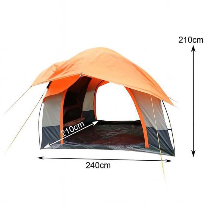 Tente auvent - ME64 - 1-2 personnes - Autoportante - Polyester 190T orange