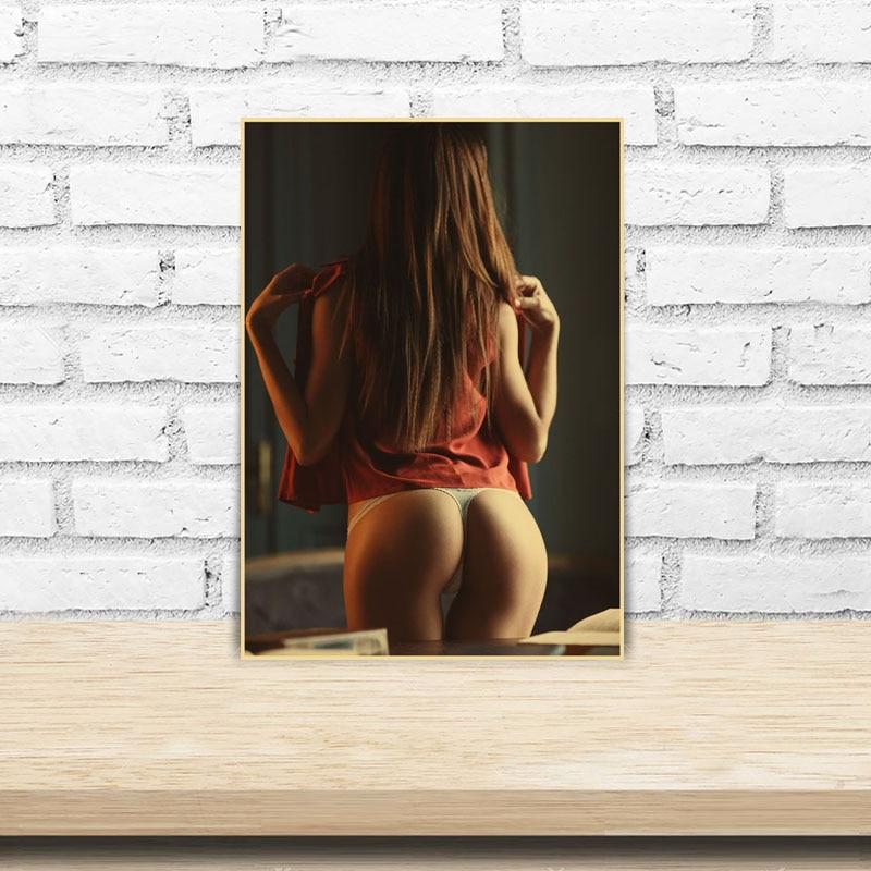 Fotografii cu fete sexy imprimate Hd Tablouri de artă de perete Bar Cafe Decor Home Retro Postere din hârtie kraft pentru dormitor Hotel