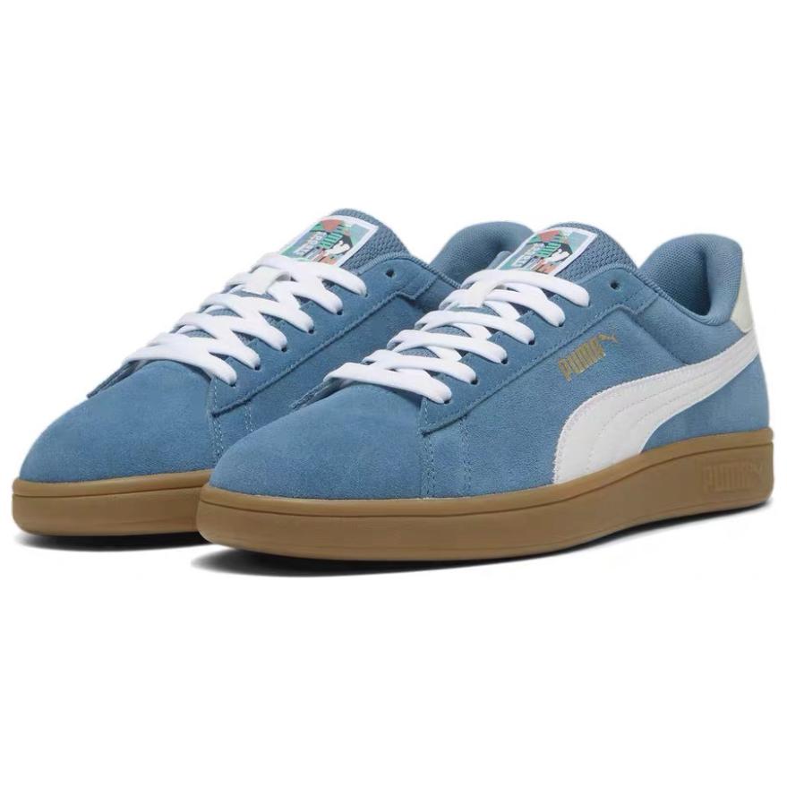 New PUMA Smash 3.0 Anti Slip Wear Resistant Low Top Skateboard Shoes Unisex Blue White 397484-02